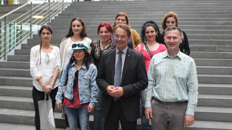 Politisch interessierte Migranten bei Liebing zu Besuch im Bundestag