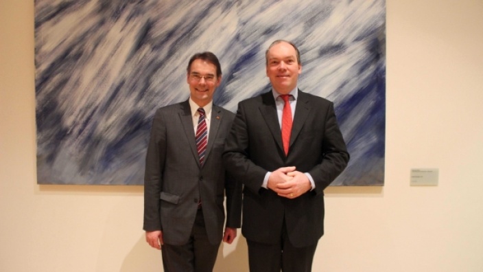 Ingbert Liebing, MdB mit seinem Nachfolger als Vorsitzender des AK Küste, Dr. Philipp Murmann, MdB