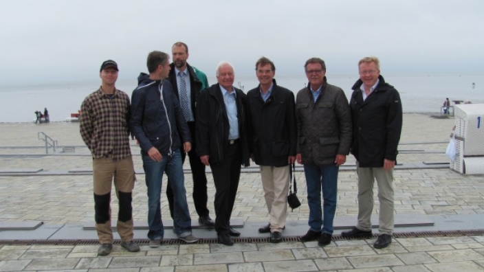 Küstenschutzbereisung in Büsum an der Deichbaustelle